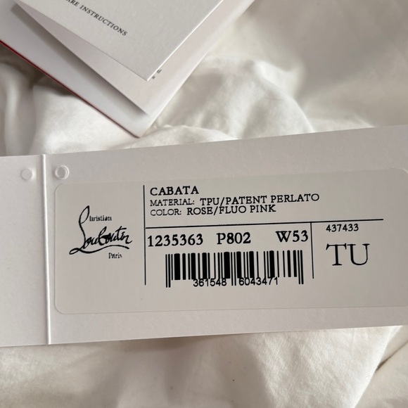 NWT • Christian Louboutin • Cabata Small Tote Bag in Rose Pink • Removable Pouch - Picture 9 of 11